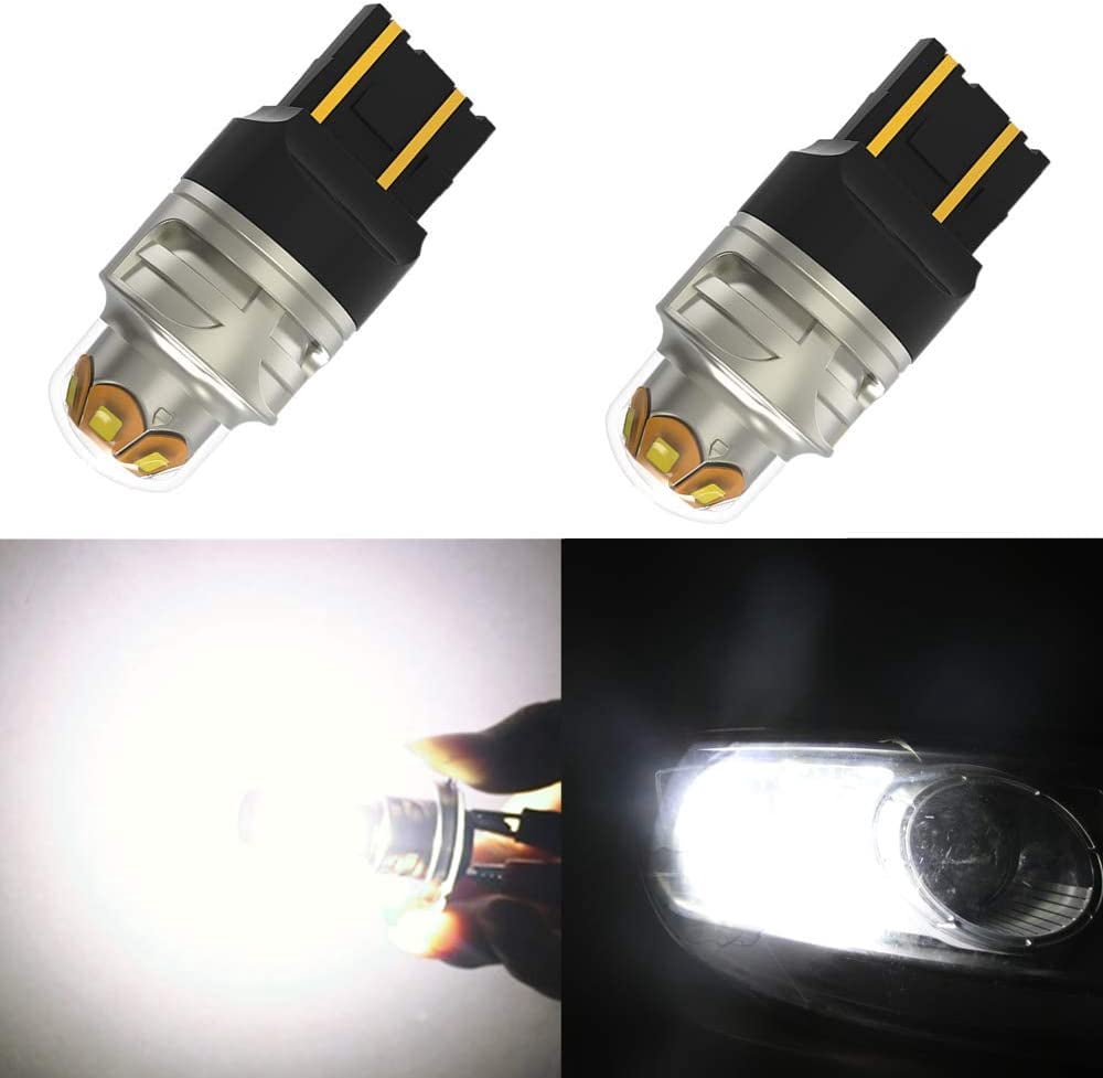 Wedge Style Reverse Led Alla Lighting 3000lm W3x16q Wedge Base T20 7440 7443 LED Lights Bulbs ...