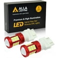 thumbnail image 1 of Alla Lighting 3156 3157 LED Bulbs 2600lm Extreme Super Bright Car Turn Signal Lights Reverse Lights Stop Brake Lights Tail Lights 4114 T25 3057 3457 4157 4057, Red, 1 of 5