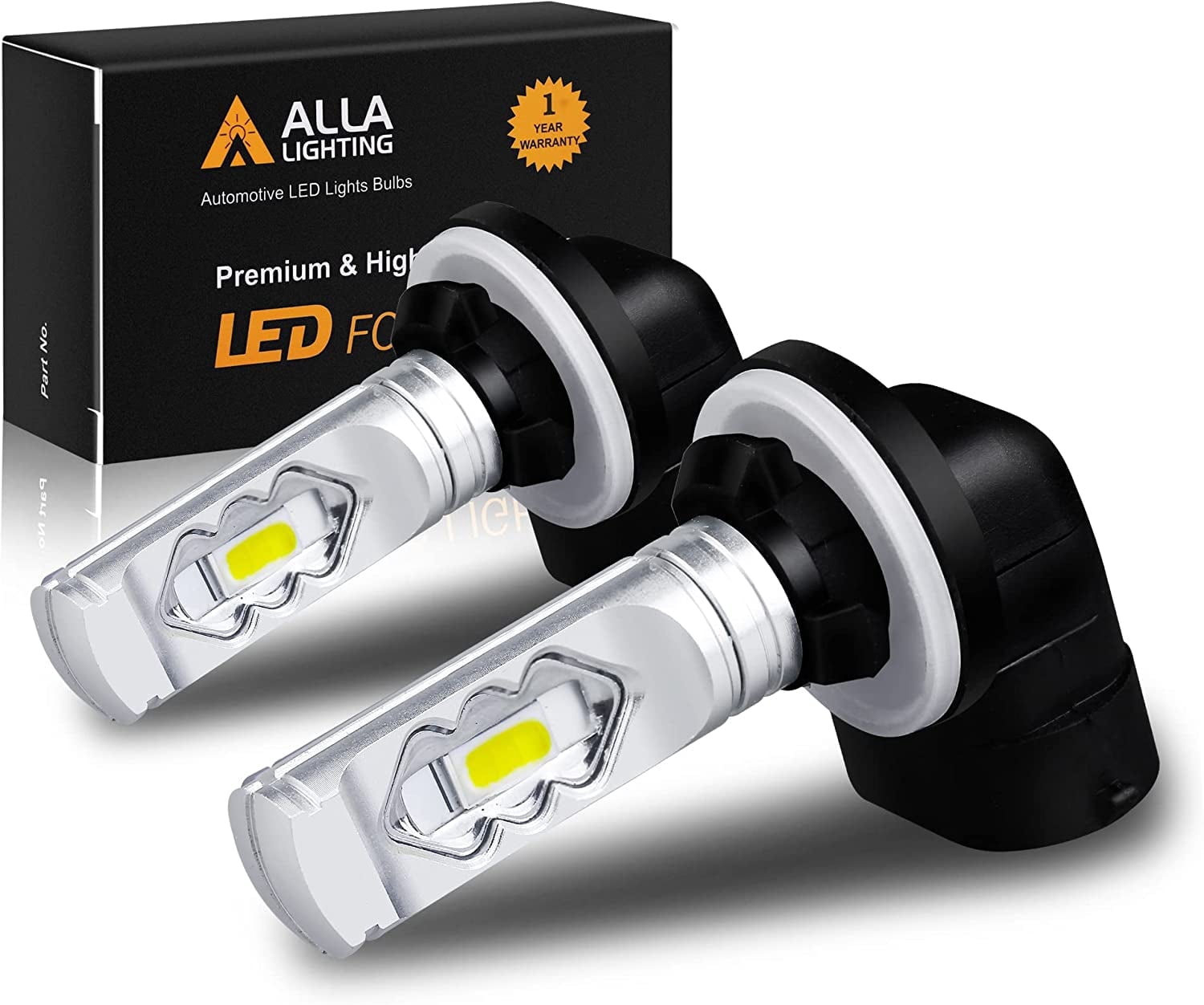 Alla Lighting 3800lm 889 881 LED Fog Light Bulbs Xtreme Super Bright 898 881 LED Bulb ETI 56-SMD LED 881 Bulb for Auto Motorcycle Cars Trucks SUVs Fog DRL Lights, 6000K Xenon White (Set of 2)