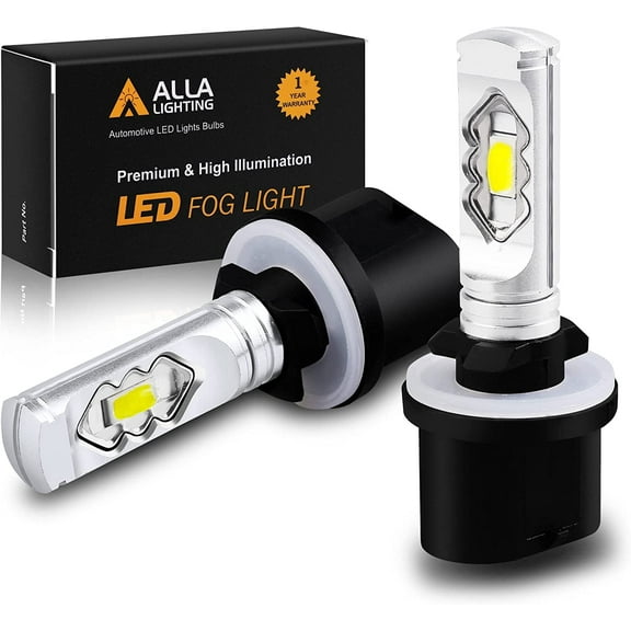 Alla Lighting 3800lm 899 880 LED Fog Light Bulbs Xtreme Super Bright 892 880 LED Bulb ETI 56-SMD LED 880 Bulb for Auto Motorcycle Cars Trucks SUV Fog DRL Lights, 6000K Xenon White (Set of 2)