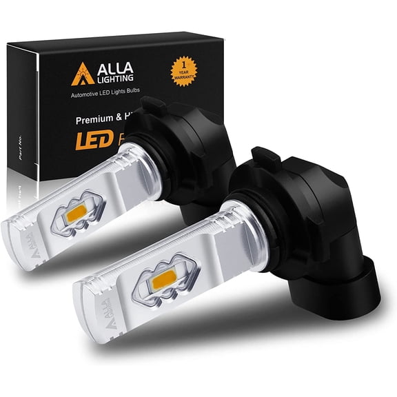 Alla Lighting 3800lm 9006 Red LED Fog Lights Bulbs ETI 56-SMD Xtreme Super Bright HB4 9006 LED Bulbs Replacement for Cars, Trucks, SUVs, Vans