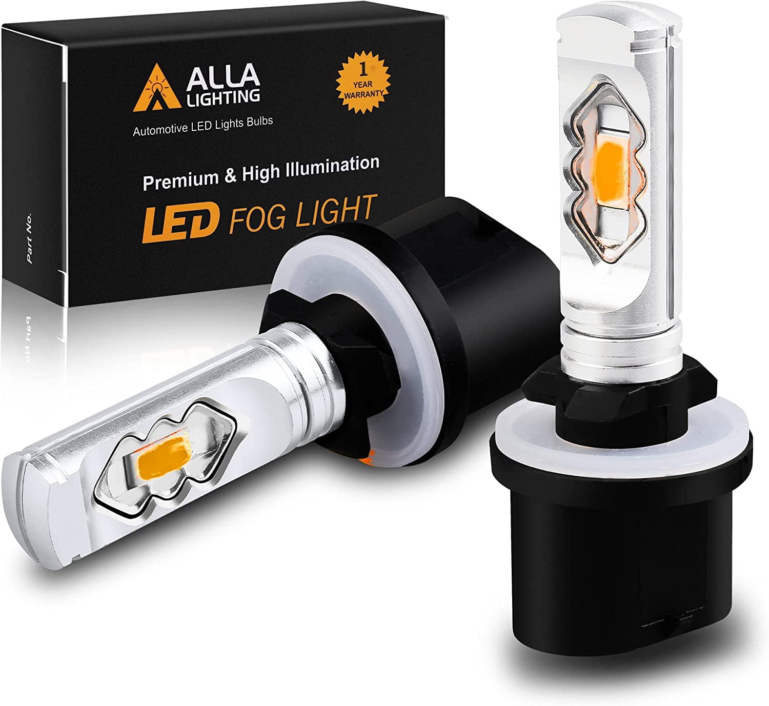 Alla Lighting 3800lm PG13 Base 899 880 LED Fog Light Bulbs, Pure Red ...