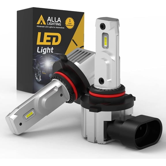 Alla Lighting 4000 Lumens HB3 9005 LED Bulbs, High Beam Headlights Conversion Kits or DRL Daytime Running Lights Bulbs, 6000K Xenon White, Xtreme Super Bright 12V Replacement Upgrade