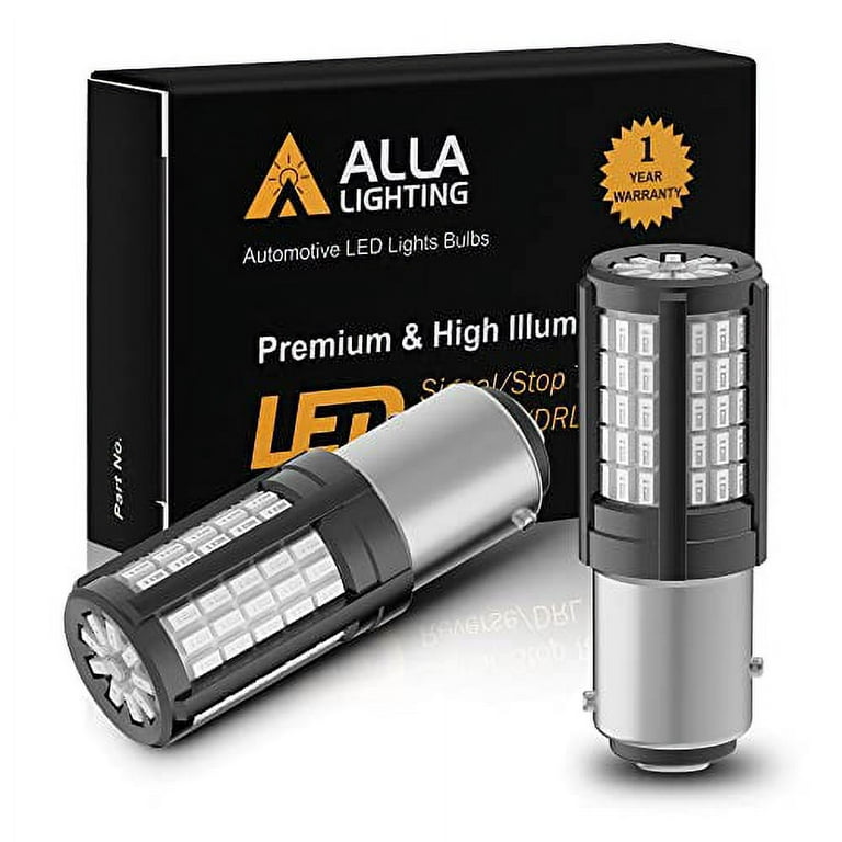 Alla Lighting 4014-84 SMD BAY15D 3496 1157 LED Bulbs, Pure Red Turn Signal  Lights, Brake Lights Tail Lights P21/5W 7528 1034 198 2057 LL Super Bright  Replacement 