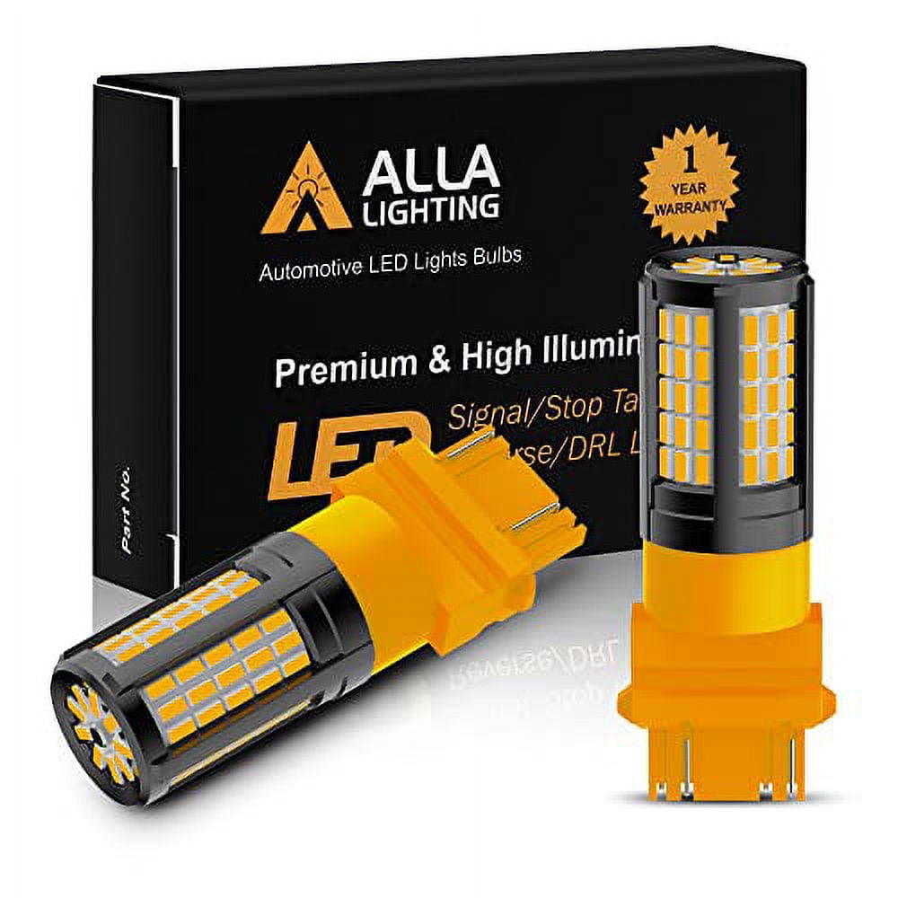 Alla Lighting 4014-84 SMD T25 3156 3157 LED Bulbs, Amber Yellow Turn ...