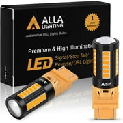 Alla Lighting 4257NA 4257 LED Bulbs Turn Signal Lights Replacement Super Bright 12V Blinker Lamps, Amber Yellow