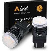 Alla Lighting 4257NA 4257 Switchback Bulbs LED Turn Signal Lights Super Bright 12V Dual Color 6000K White (DRL/Parking)/Amber Yellow(Blinker) Upgrade