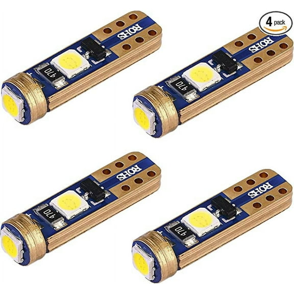 Alla Lighting 4pcs Super Bright 6000K Xenon White LED Vanity Mirror Lights Sun Visor Bulbs replacement for 2006-2013 Impala