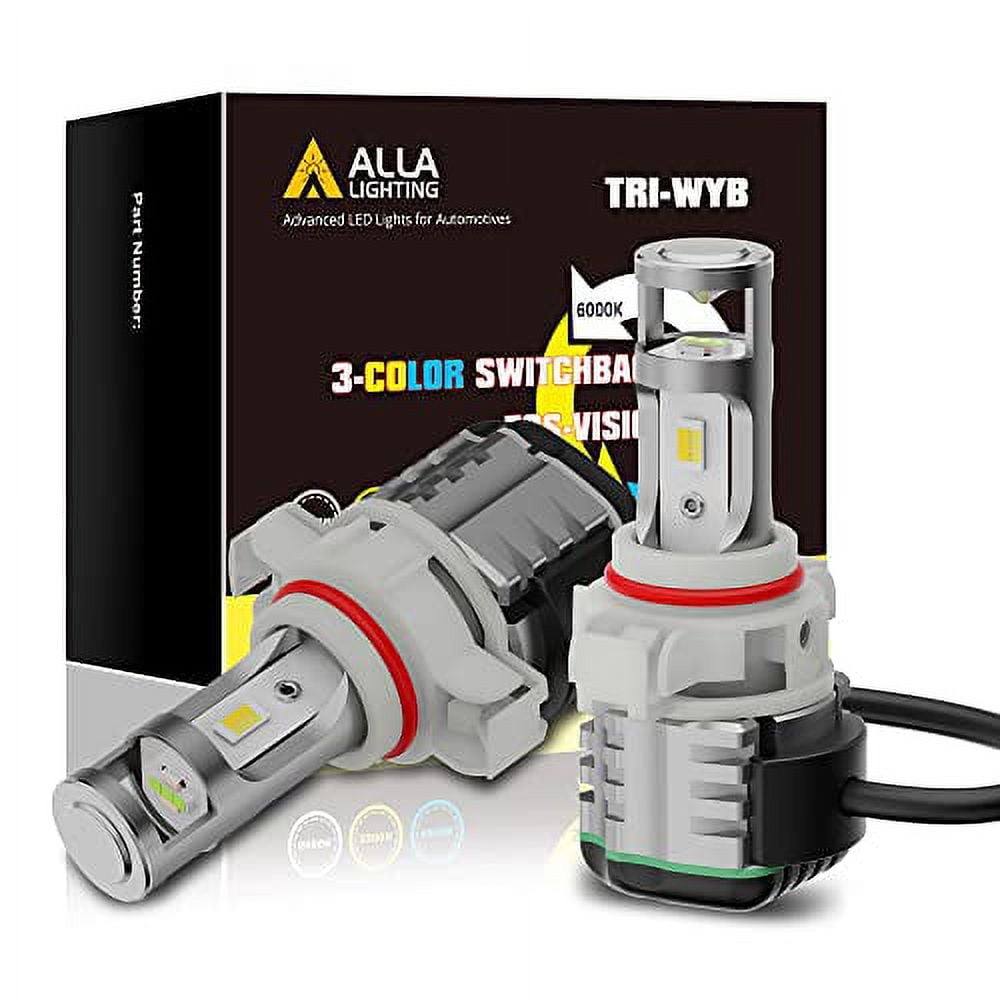 Alla Lighting 5200 Lms 3-Color Switchback LED 5201 DRL 5202 PS19W Fog ...