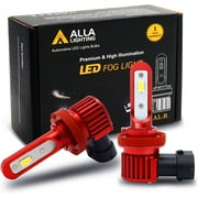 Alla Lighting 5200lm AL-R H11 H8 H16 LED Fog Lights or DRL Bulbs H8LL H11LL 12V, 6000K Xenon White, Xtreme Super Bright