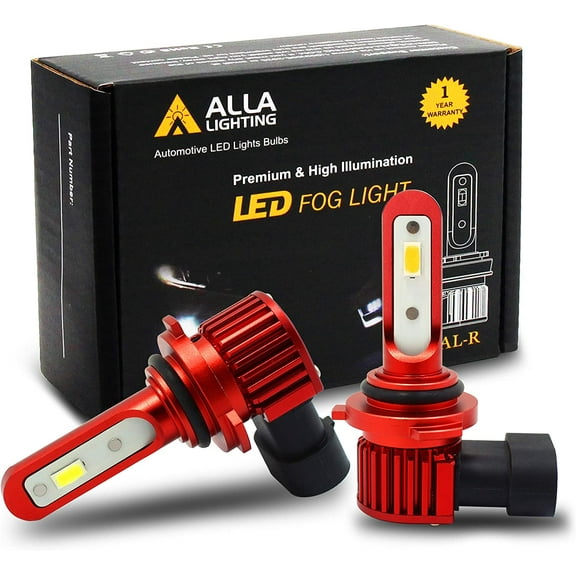 Alla Lighting 5200lm AL-R HB4 9006 LED Bulbs, Xtreme Super Bright 3000K Golden Yellow Fog Lights Replacement Upgrade