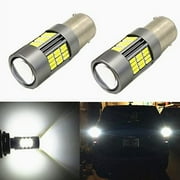 Alla Lighting 54-SMD 1157 7528 BAY15D High Power 4014 Chipsets 6000K Xenon White Xtremely Super Bright DRL Daytime Running Light LED Bulbs Replacement