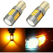 Alla Lighting 54-SMD 1157 7528 BAY15D High Power 4014 Chipsets Amber Yellow Xtremely Super Bright Backup Reverse LED Lights Bulbs Replacement
