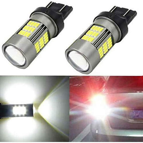 Alla Lighting 54-SMD 7443 7440 T20 High Power 4014 Chipsets 6000K Xenon White Xtremely Super Bright DRL Daytime Running Light LED Bulbs Replacement