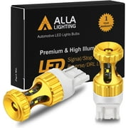 Alla Lighting 7440 7443 LED Bulbs 3000lm Extreme Super Bright Car Turn Signal Lights Reverse Lights Stop Brake Lights Tail Lights DRL T20 7441 7444 W21W 7442, 6000K White