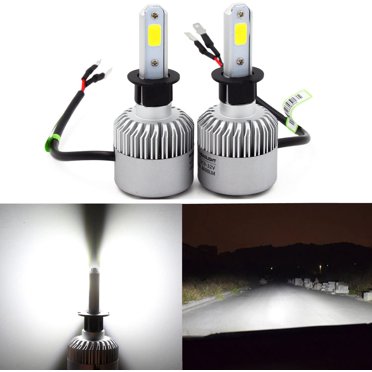 AllaLighting 881 LED Fog Light Bulbs - 3000K Bright Yellow - 1300 Lumens Each