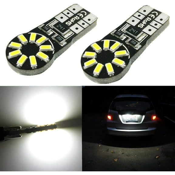 Alla Lighting 8000lm Xtremely Super Bright 6000K Xenon White High Power Mini LED Lamps Replacement (T10)
