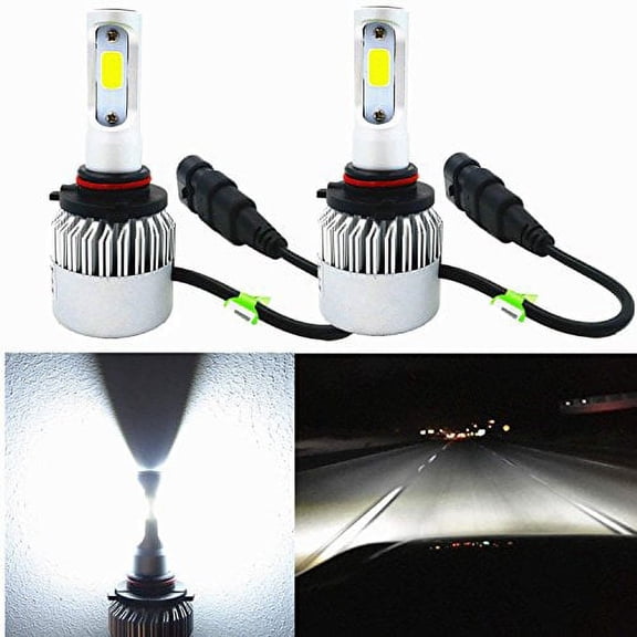 Alla Lighting 8000lm Xtremely Super Bright COB Xenon White High Power All-in-one  9012 LED Headlight Bulb Lamps Replacement