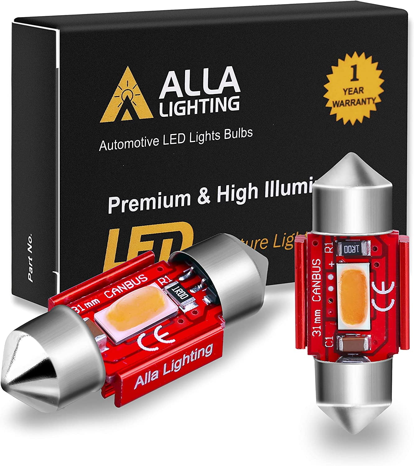 Alla Lighting 800lm Xtreme Super Bright Festoon 31MM DE3175 Alla Lighting 800lm Xtreme Super Bright Festoon 31MM DE3175