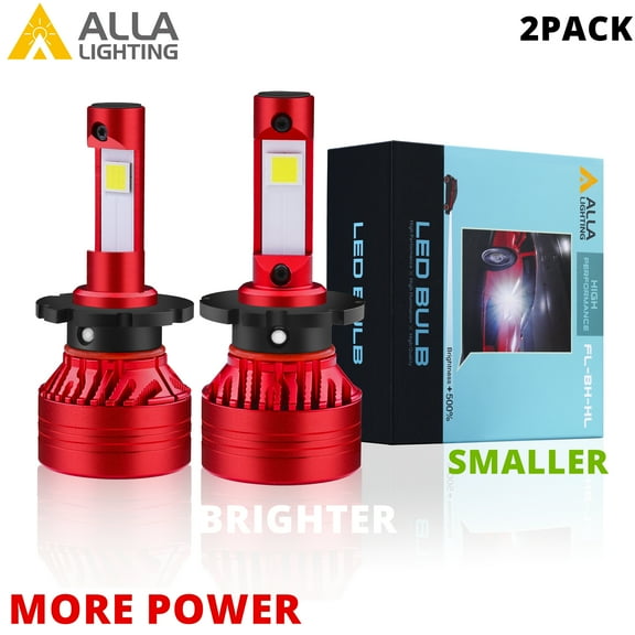 Alla Lighting 9696 Lumens Mini D1S D2 D3 D4 LED Bulb,Convert HID Headlight to LED,Bypass Ballast,Extremely Super Bright 6000K Xenon White High Power