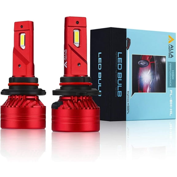 Alla Lighting 9005 LED Headights Bulbs 12500LM FL-BH HB3 High/Low Beam/DRL, 6000K Xenon White