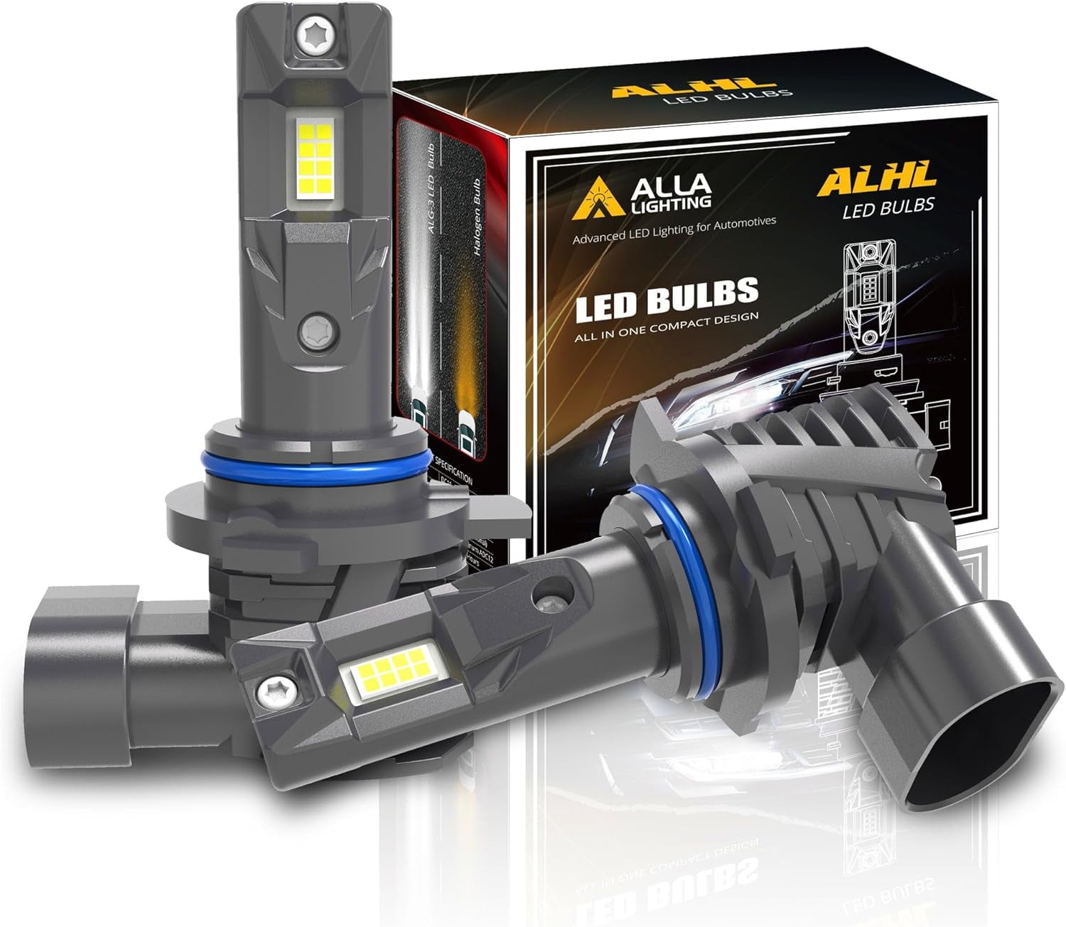 Alla Lighting 9012 HIR2 LED Fog Lights Bulbs or DRL, 3000K Golden ...