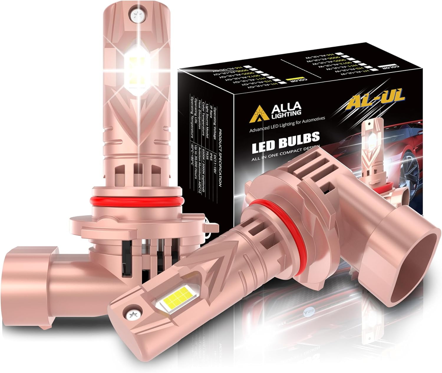 新品Alla Lighting 9012 HIR2 LED Fog Lights Bulbs or DRL, 3000K Golden Yellow Lamps Replacement for Auto Cars, Trucks並行輸入 Alla Lighting CSP LED Best Seller 9012 Headlight Replacement Bulb,Xenon  White 6K | eBay UK