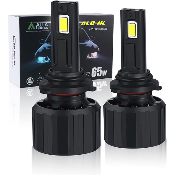 Alla Lighting ALB-NL 16000Lms Brightest HB4 9006 LED Headlight Bulbs Low Beam Lights Conversion Kits Headlamps Replacement Fog Lights Bulbs, 6000K Xenon White Replacement for Automotive Cars, Trucks