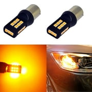 Alla Lighting BAY15D 1157 Amber Yellow LED Bulbs Xtreme Super Bright 7528 2357 1157 LED Bulb High Power 3035 21-SMD LED 1157 Bulb for Turn Signal Lights