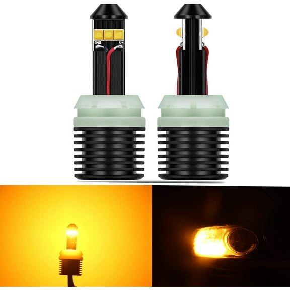 Alla Lighting BAY15D 1157 LED Lights Bulbs Amber Yellow 21W CREE Extremely Super Bright Turn Signal Lights Blinker Lights Replacement