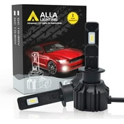 Alla Lighting C-HR Vision H1 LED Headlights/Fog Lights Bulbs Xtreme Super Bright Replacement Upgrade Halogen, 6000K Xenon White