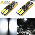 thumbnail image 1 of Alla Lighting CAN-BUS Error Free Super Bright T10 Wedge 194 168 2825 175 W5W LED Bulbs - High Power 3030 SMD LED Light Bulbs Lamp Replacement (6000K White), 1 of 11
