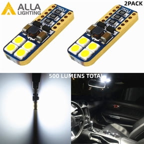 Alla Lighting CAN-BUS Error Free Super Bright T10 Wedge 194 168 2825 175 W5W LED Bulbs - High Power 3030 SMD LED Light Bulbs Lamp Replacement (6000K White)