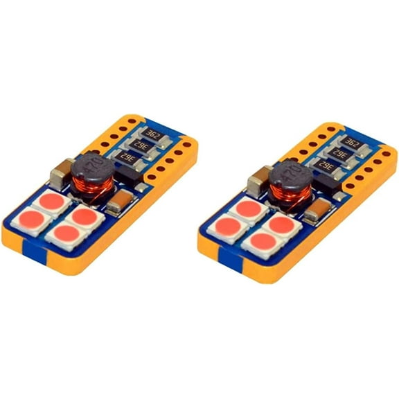 Alla Lighting CAN-BUS Error Free Super Bright T10 Wedge 194 168 2825 175 W5W LED Bulbs - High Power 3030 SMD LED Light Bulbs Lamp Replacement (Pure Red)