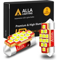 Alla Lighting CANBUS Festoon DE3021 DE3175 LED Bulbs 31mm LED DE3022 6428 DE3175 LED Bulbs for Interior Lights,Map Light,Dome Light,License Plate Light,Courtesy Light,Step Light,6000K Xenon White