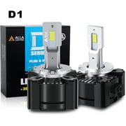 Alla Lighting CANBus D1R D1S LED Headlights Bulbs,90W 1:1 Plug-n-Play Easy Installation Change HID Conversion Kits High Beam,Low Beam Headlamps,12000 Lumens 6000K-6500K Xenon White(D1S/D1R/D1C)