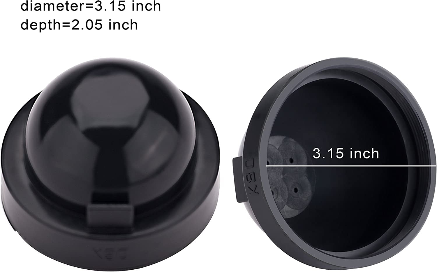 50mm LED Headlight Fog Light Bulbs Dust Seal Lamp Cover Housing Caps Waterproof