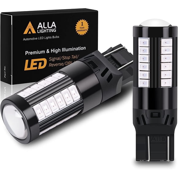 Alla Lighting T20 7443 Strobe LED Brake Lights Bulbs Flashing Blinking Stop Lamps for 2013-2022 Nissan Altima, Pure Red 7443LL 7443-SRCK, 7443-CK Dual Filament  12V 5730 SMD