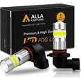 thumbnail image 1 of Alla Lighting H10 9145 LED Bulbs, 6000K Xenon White Fog Lights 9040 9045 9140 Upgrade 2800Lm CANBUS COB-72 SMD PY20D Base Xtreme Super Bright, 1 of 9
