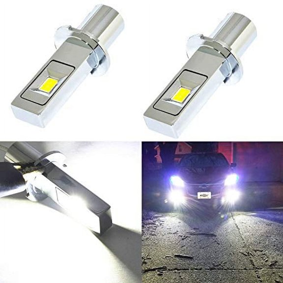 Alla Lighting H3 LED Fog Light Bulbs Only (Not for ) Super Bright CSP 6000K Xenon White Replacement for Cars, Trucks