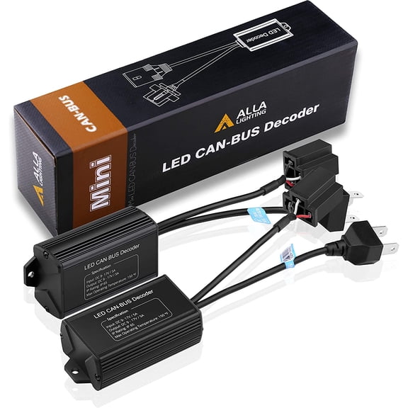 Alla Lighting H4 9003 HB2 LED Decoders CAN Bus Error Free for LED Headlights /DRL Kits Bulbs Anti-Flickering/Blinking