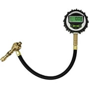 Alla Lighting High Performance Digital Tire Pressure Gauge - 60 PSI, Large Dial 2" Easy Read Air Chuck Tire Pressure Gauge for Cars, Trucks, SUVs, Bikes, Motorcycles