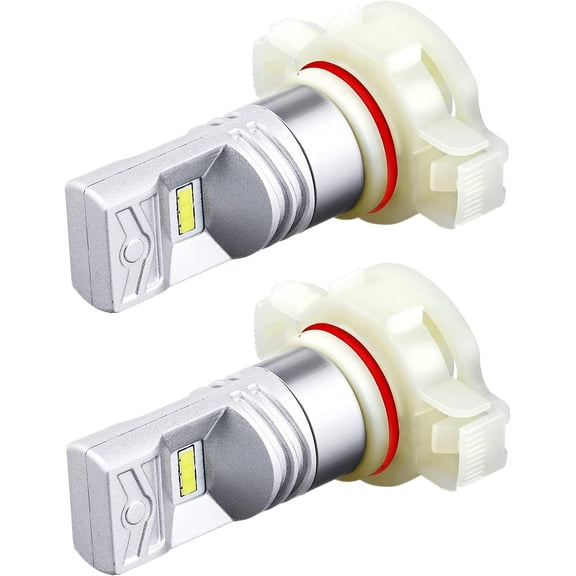 Alla Lighting High Power CSP SMD PS24W 5201 5202 LED Bulbs Extremely Super Bright 6000K Xenon White LED Fog Light Lamp Replacement