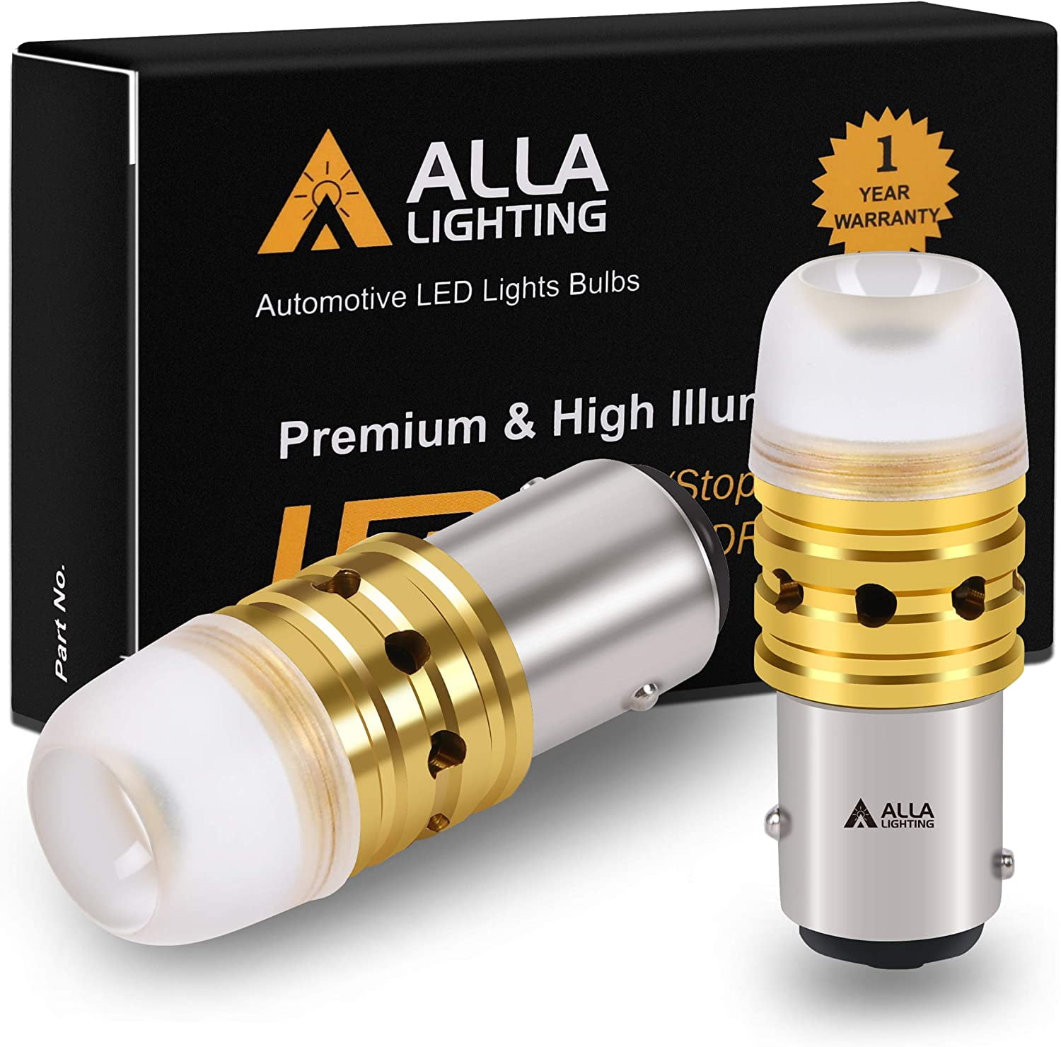 Alla Lighting Mini BAY15D 7528 1157 LED Bulbs Xtreme Super Bright 2525 ...