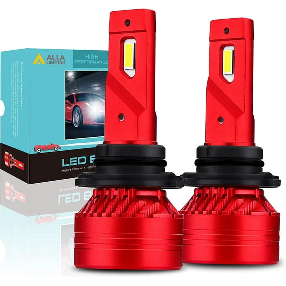 Alla Lighting Mini FL-BH 12500 Lumens Newest 9006 HB4 Low Beam LED Bulbs High Power 90W Xtreme Super Bright 6000K Xenon White Headlights Replacement for Auto Cars, Trucks