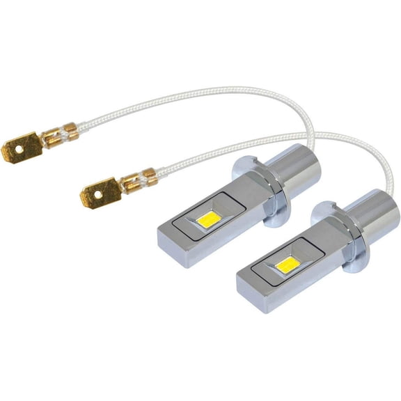 Alla Lighting New Super Bright H3 LED Fog Light Bulbs w/High Power CSP LED H3 Bulb 3000K Golden Amber Yellow H3 Fog Light Lamps Replacement (Set of 2)