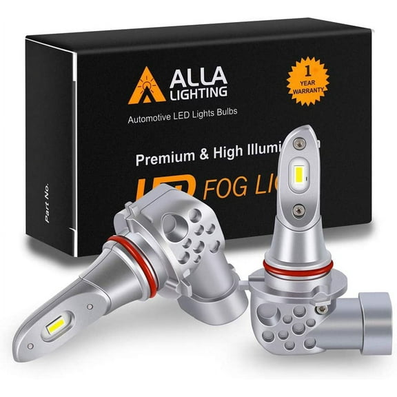 Alla Lighting Newest 5200Lms Xtreme Super Bright LED H10 9140 9145 Fog Lights Bulbs 5530-SMD 12V Upgrade (6000K Xenon White)