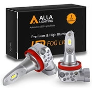 Alla Lighting Newest 5200Lms Xtreme Super Bright LED H16 H8 H11 Fog Lights Bulbs 5530-SMD 12V Upgrade (6000K Xenon White)
