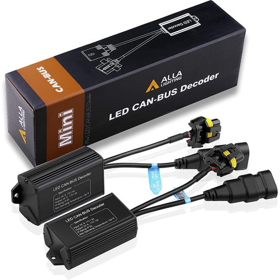 Alla Lighting P20D Base HB3 9005 LED Decoders CAN Bus Error Free for LED Kits Bulbs Anti-Flickering/Blinking