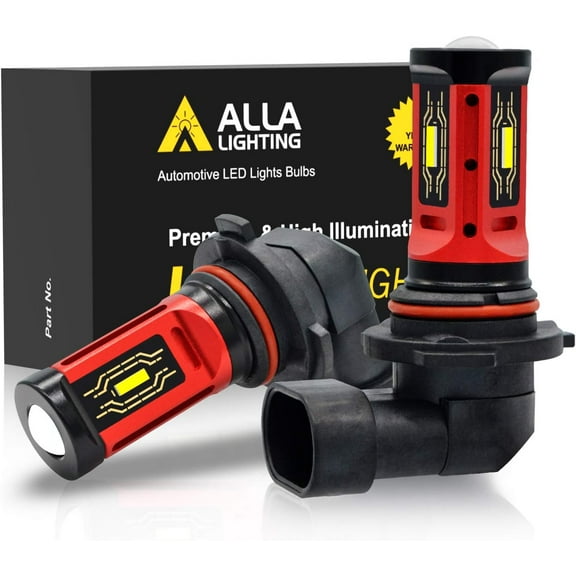 Alla Lighting P22d Base HB4 9006 LED Yellow Fog Lights Bulbs Replacement Upgrade, 3000K